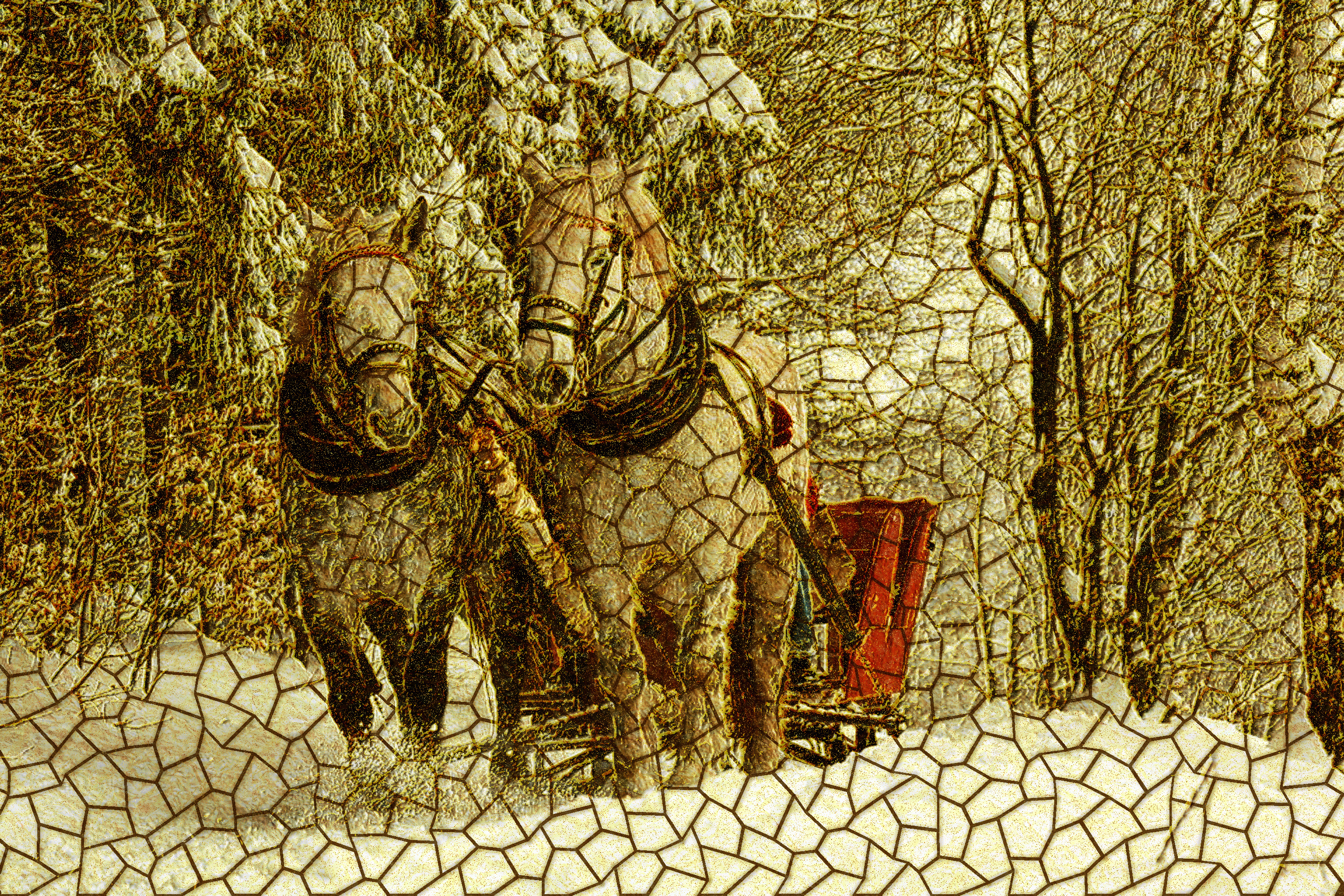 sleigh-ride-549727_960_720, as a Golden Mosaic.jpg