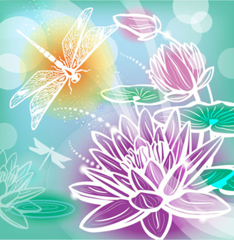 Dragonfly Floral.Original.JPG
