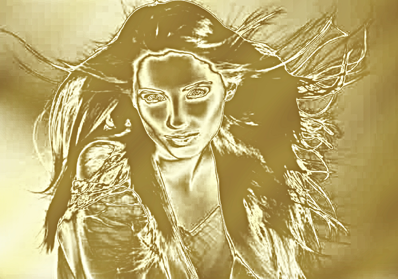 Dinasset.Metallize Simple with Gold overlay.Pretty woman.jpg
