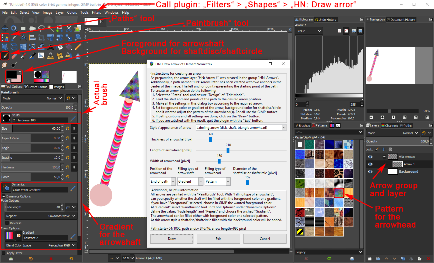 Example; Labeling arrow.png