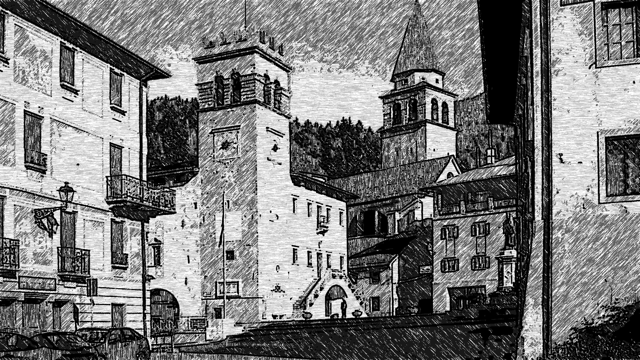 2019-03-29 06-23-04 Dolomiti_2005_Sanyo_20050627_Image002 as an ink-pen drawing (4 areas).jpg