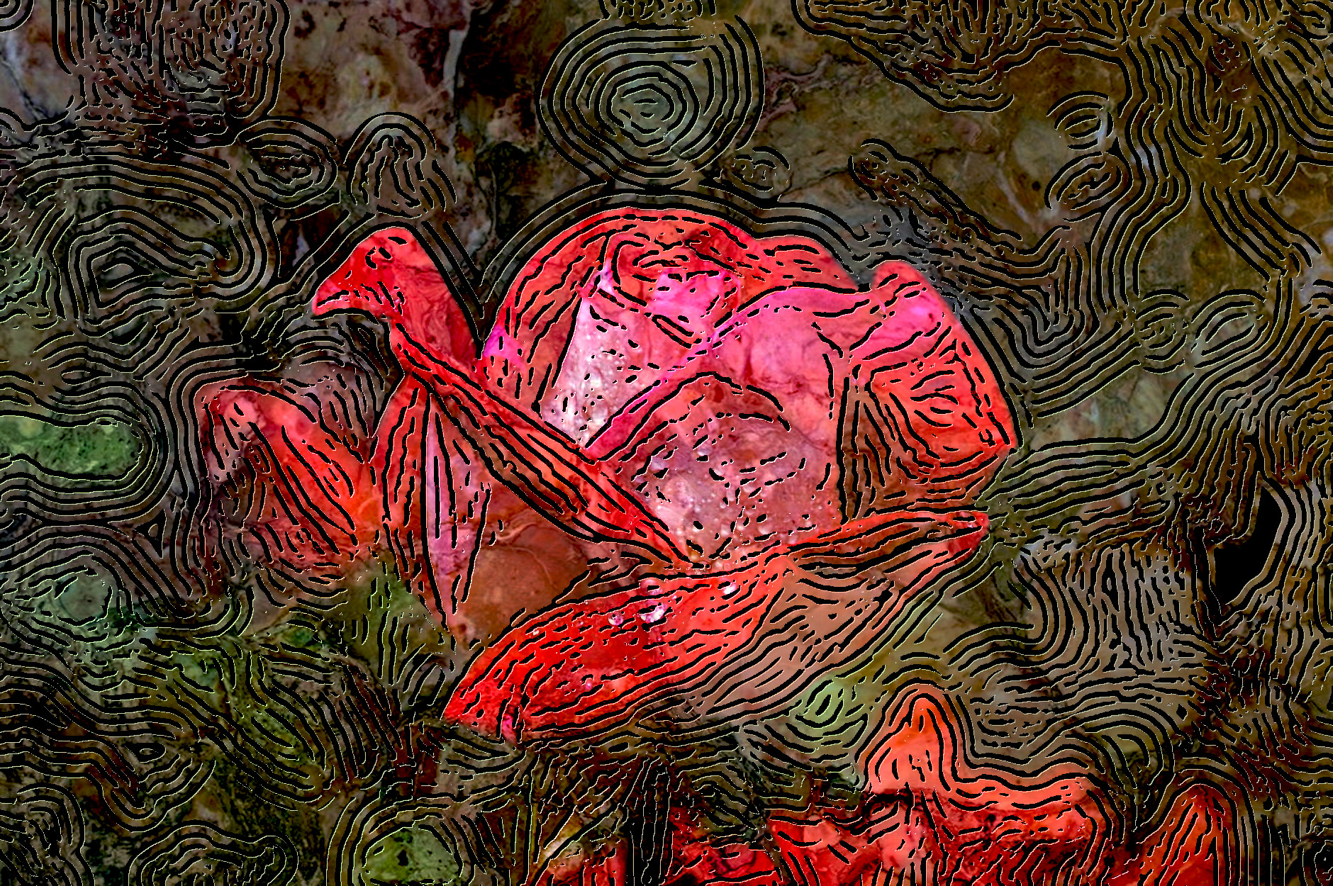 2020-02-07 05-46-38garden-rose-red-pink-56866 as a drawing engraved on Stone Marble_BrecheDeVendomeGold.jpg, option dark, hard, touched up on top.jpg