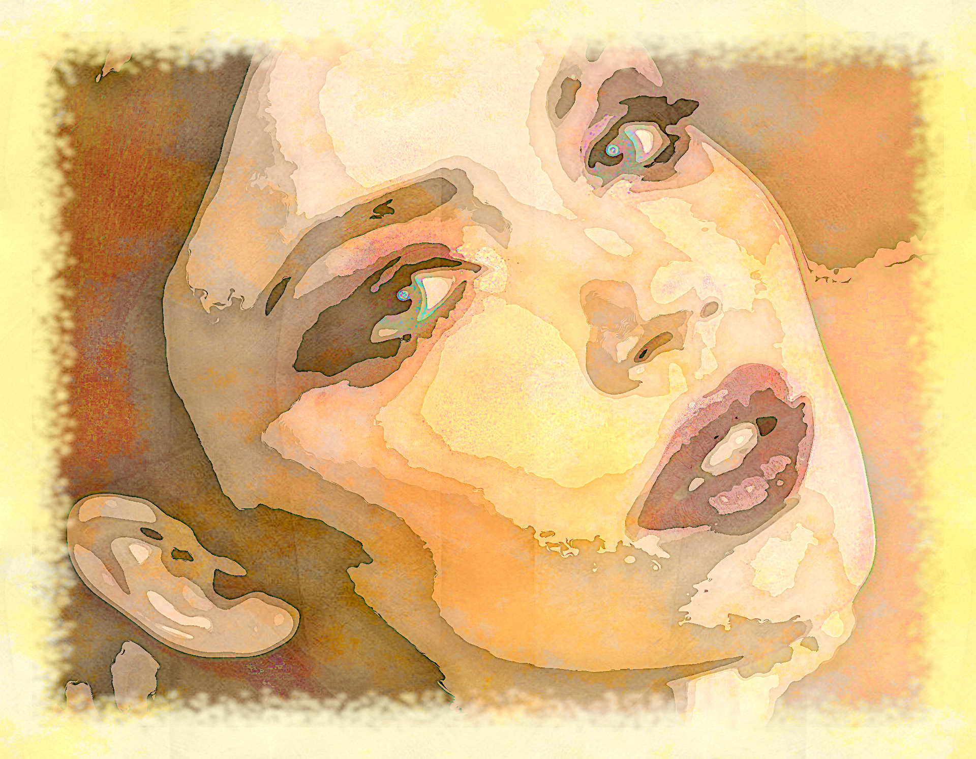 2020-02-28 17-17-00 woman-3096664_1920 as a simple aquarel, using 8 colours.jpg