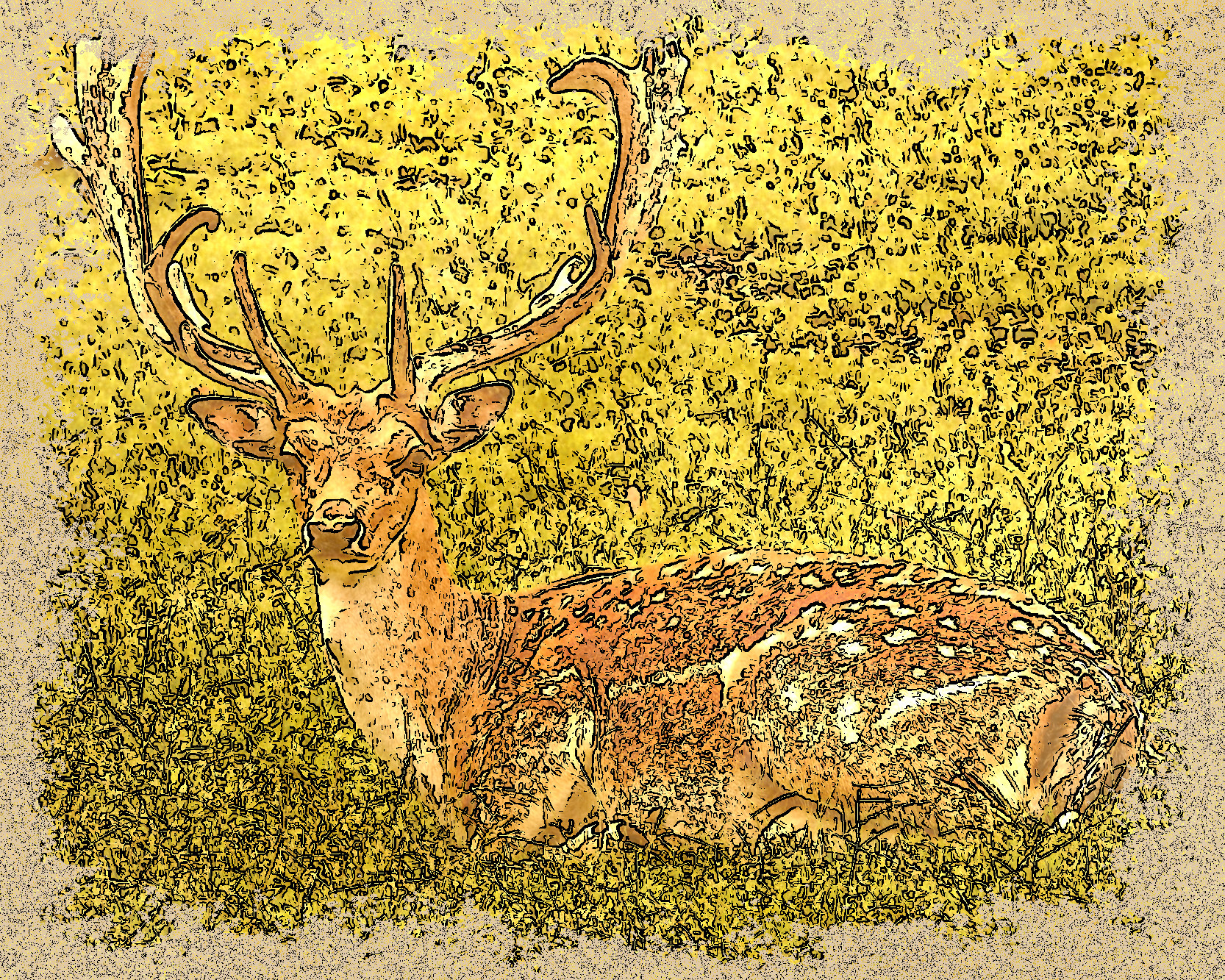 2021-05-31 13-00-35 antler-antler-carrier-fallow-deer-hirsch with JVID effect B2 (Line Art) paper PAPER_BAG.jpg
