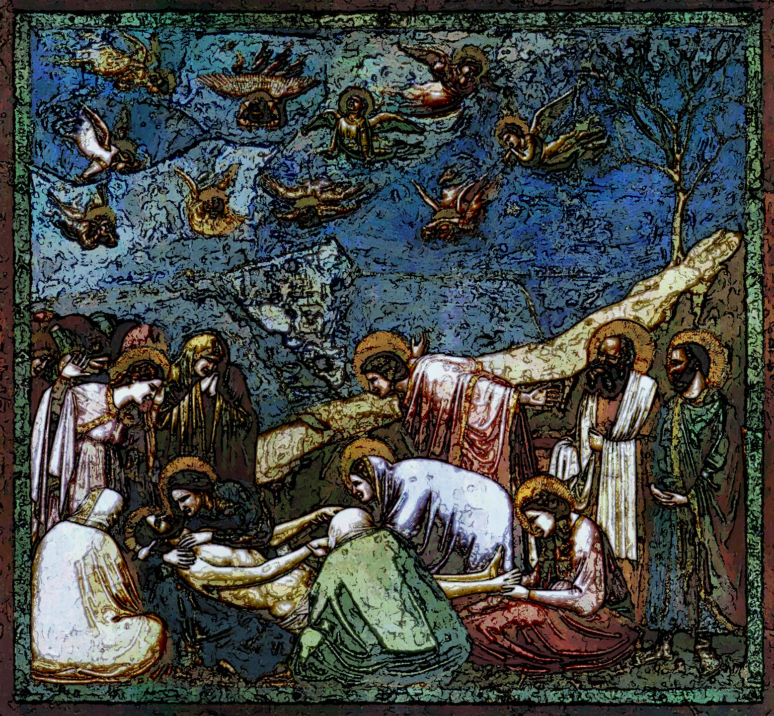 2021-06-30 13-06-45 Giotto_-_Scrovegni_-_-36-_-_Lamentation_(The_Mourning_of_Christ)_adj with JVID effect D (Graphic Art).jpg
