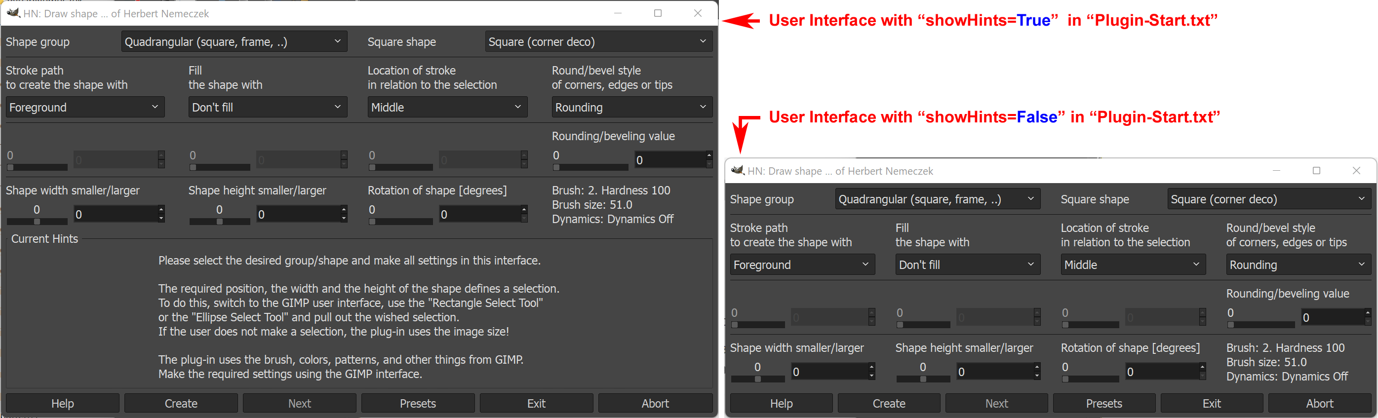 UI depending on showHints in Plugin-Start.txt.png