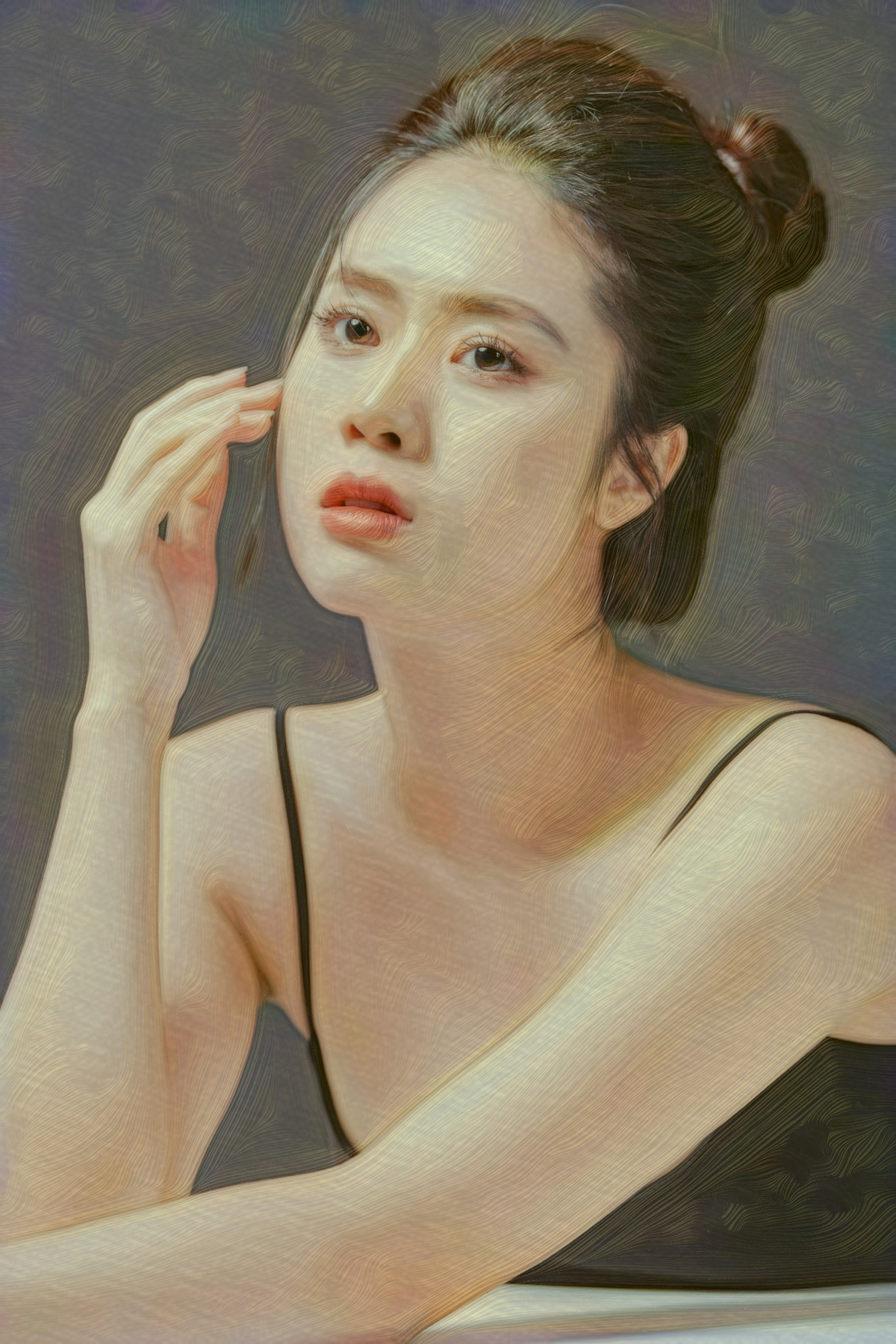 2023-11-11 16-28-09 woman-8211920_1920 with a Free Paint Effect, paint DreamyAbstr, strokes TextureC, contour EdgeAfre, poster Spectral, toppat HLocks , postpro Retinex.jpg
