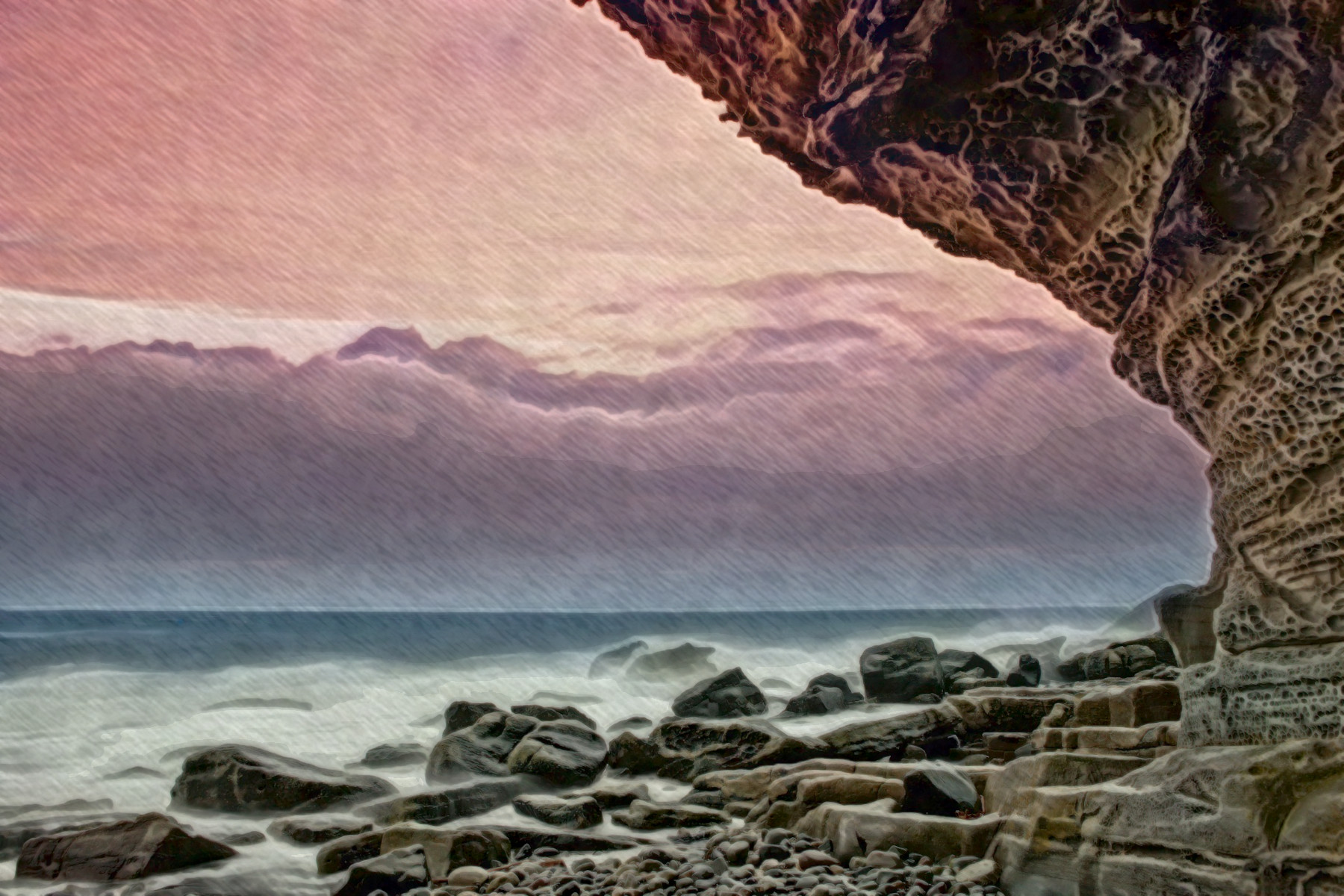 2023-11-15 16-10-07 sea-540123_1920 with a Free Paint Effect, paint Illustration, strokes MGrain, contour CPencil, poster ShapePrev, toppat Crystal, postpro Vibrance.jpg