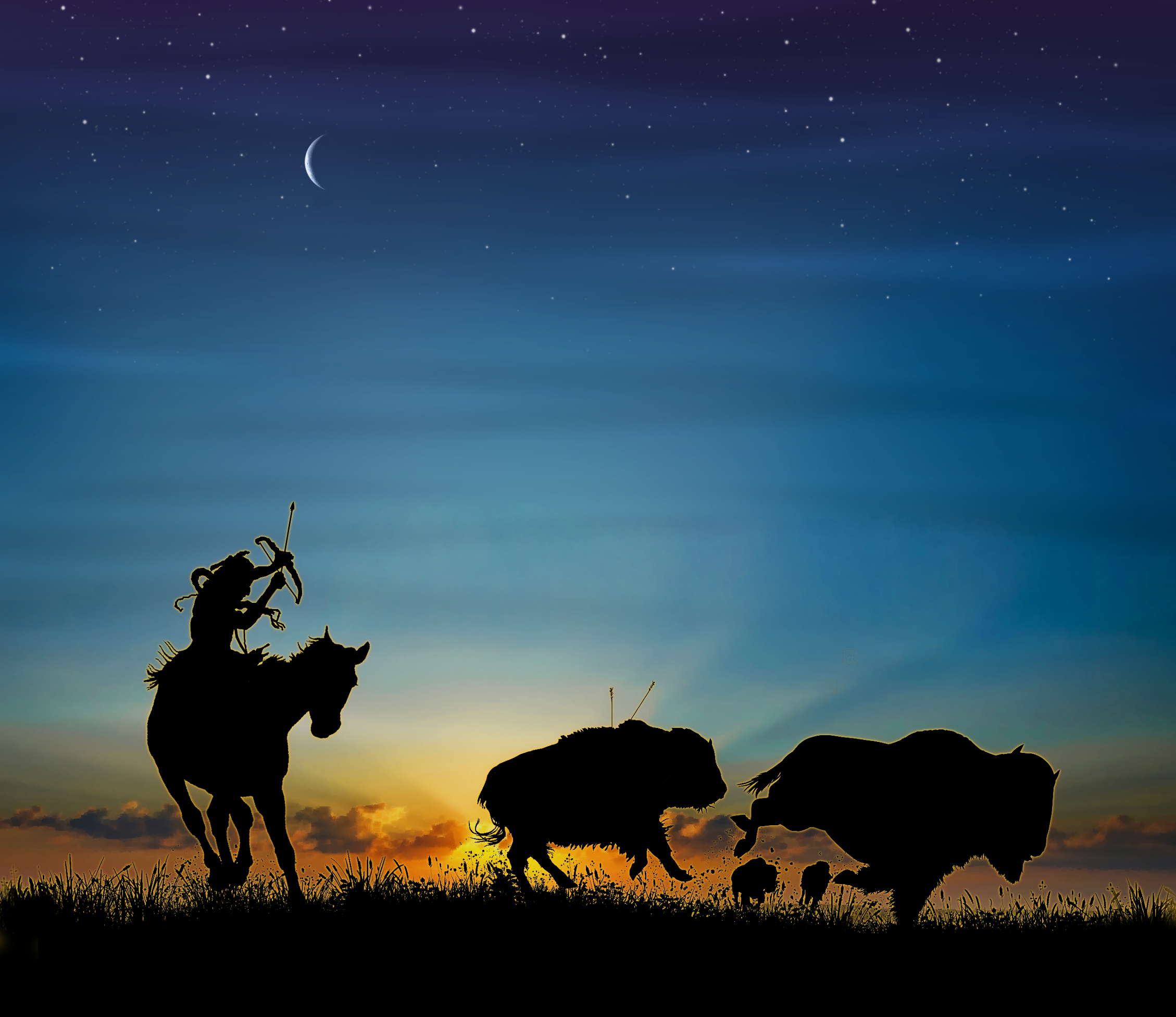 Buffalo Hunt Silhouette.png