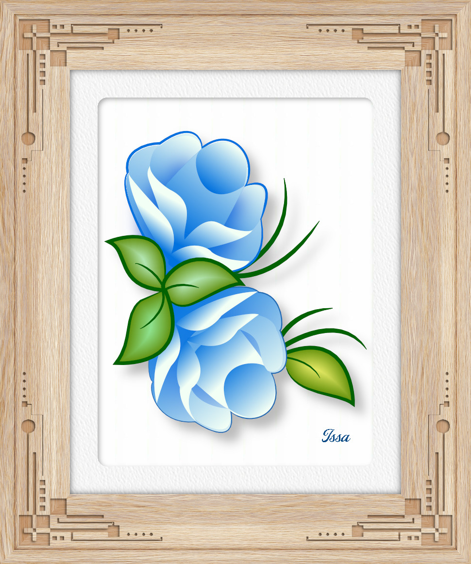 2 blue roses-+frame by TeaMouse.JPG