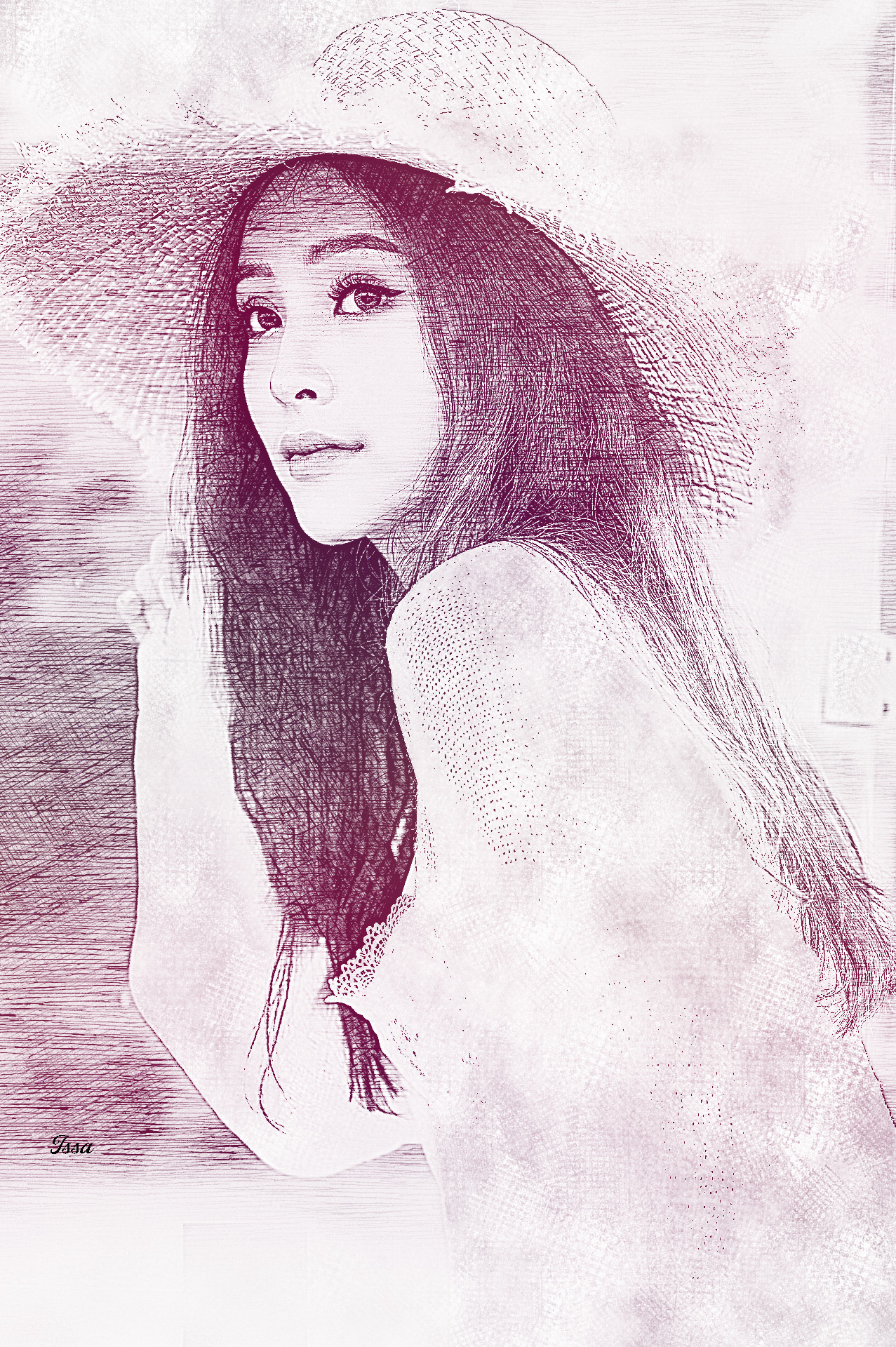 Young Woman_CrossSketch_Color_Issa.JPG